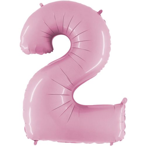 pastel-pink-number-2 foil balloon