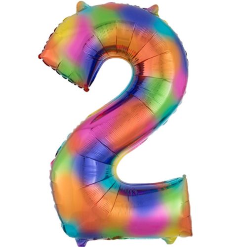 rainbow-splash-number-2-Foil Balloon