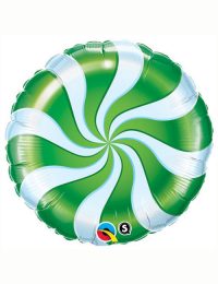 Candy Swirl Green Balloon