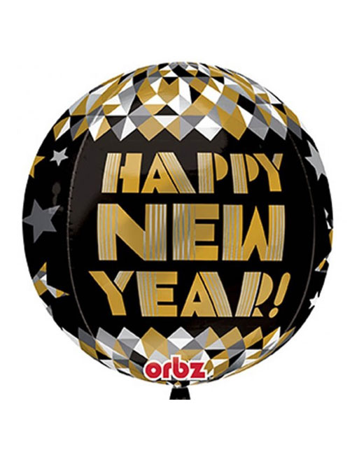 Gold Pattern Happy New Year Orbz