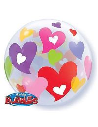 Colourful Hearts Bubble Balloon