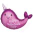 Happy Valentines Day Narwhal Balloon