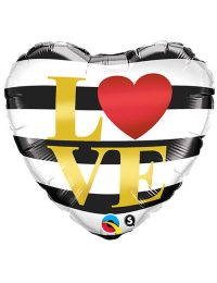 Love Horizontal Stripes Balloon