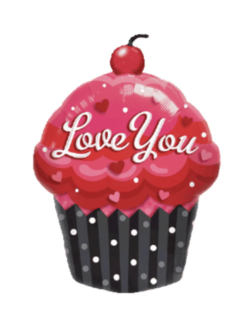 Love You Cupcake Balloon