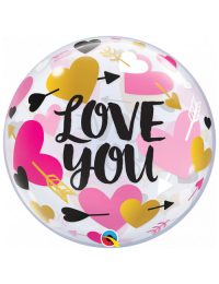 Love You Hearts Bubble Balloon