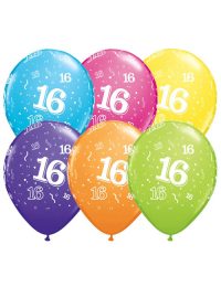 11 inch Latex Age 16 Balloon