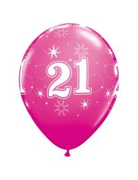 11 inch Latex Age21 Pink Balloon