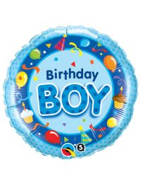 18 inch Birthday Boy Blue Foil Balloon