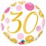 18 inch Pink and Gold Dots 30th Birthday