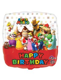 Happy Birthday Super Mario Foil Balloon