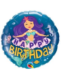 18 inch Mermaid Happy Birthday Balloon
