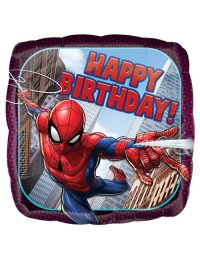 18 inch Spiderman Square Happy Birthday Balloon