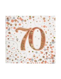 Rose Gold Fizz 70th Birthday Napkin