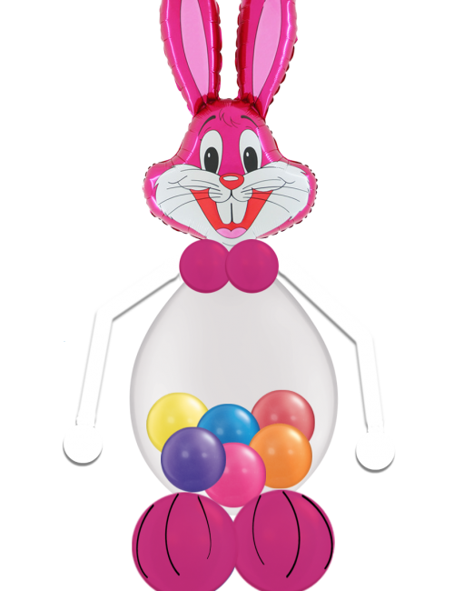 Easter Bunny Balloon fuschia