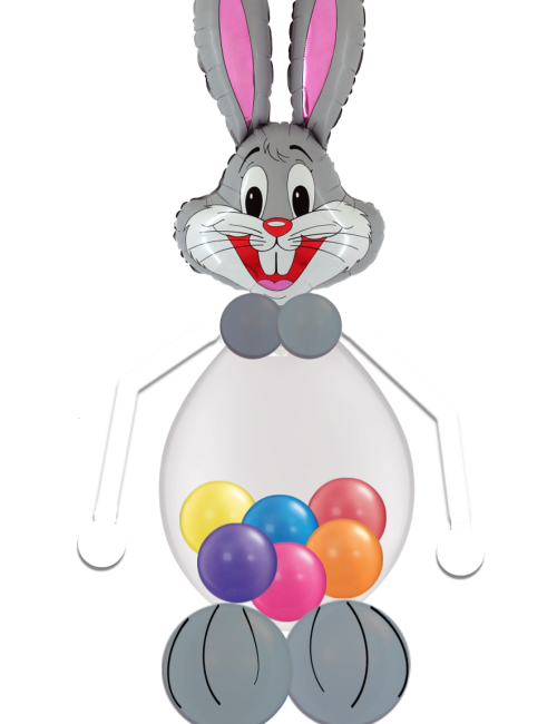 Easter Bunny Balloon Grey