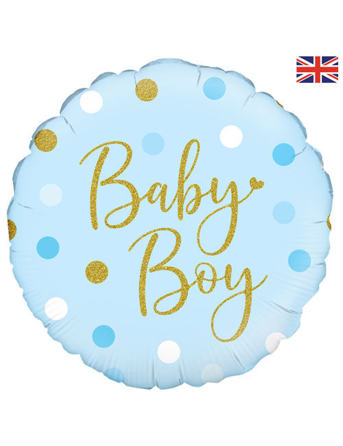 18 inch Baby Boy Dots Balloon