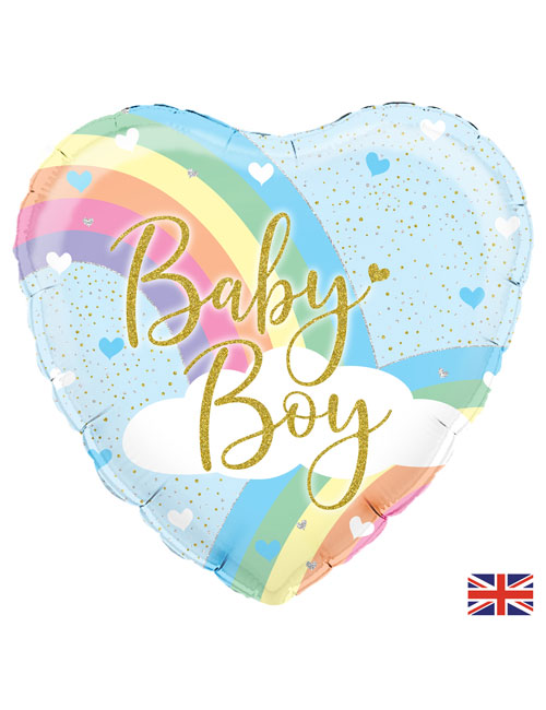 18 inch Baby Boy Rainbow Balloon