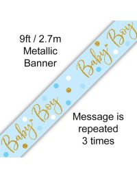 Baby Boy Dots Banner
