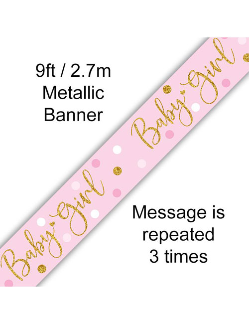 Baby Girl Dots Banner