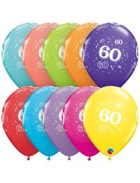 11 inch Age 60 Latex Balloons