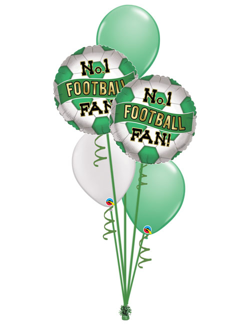 Classic Green & White Football Bouquet