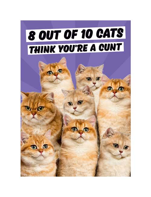 8 out of 10 Cats Card