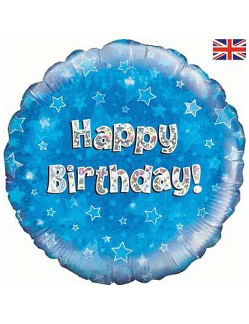 18 inch Blue Happy Birthday Balloon