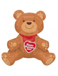 Sitting Bear Valentines Shape Balloon