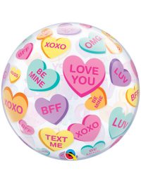Valentines Candy Hearts Bubble