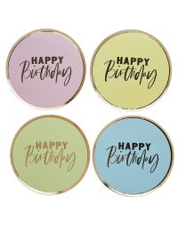 Happy Birthday Pastel Plates