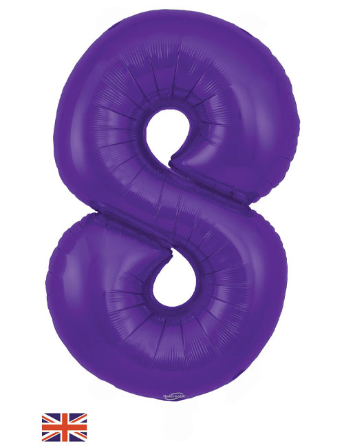 34 inch Number 8 Purple